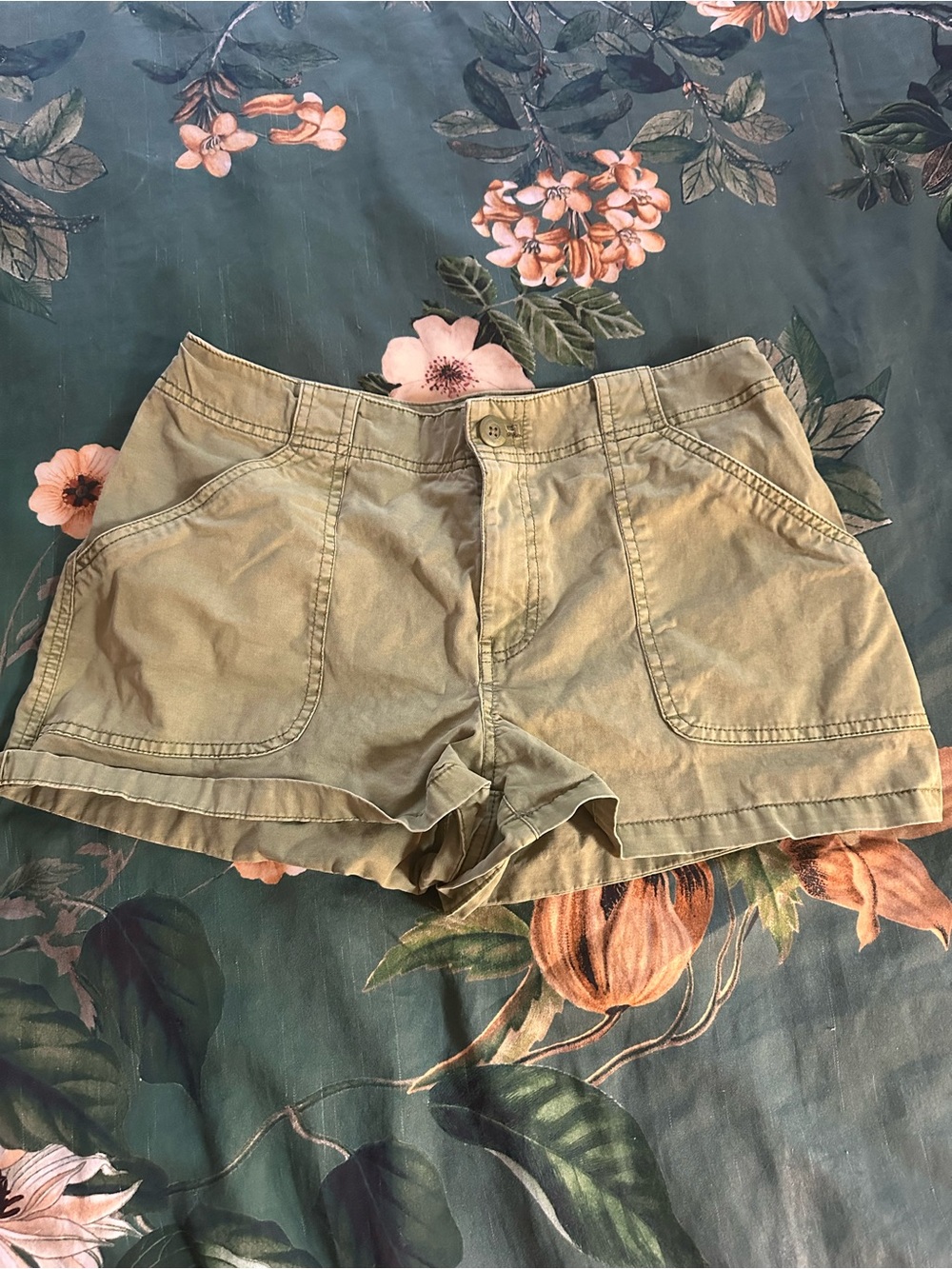 bp Olive Green Cargo Shorts